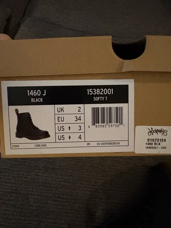 1460 Softy T Lace-up Boots- Black (Youth) - Picture 10 of 12